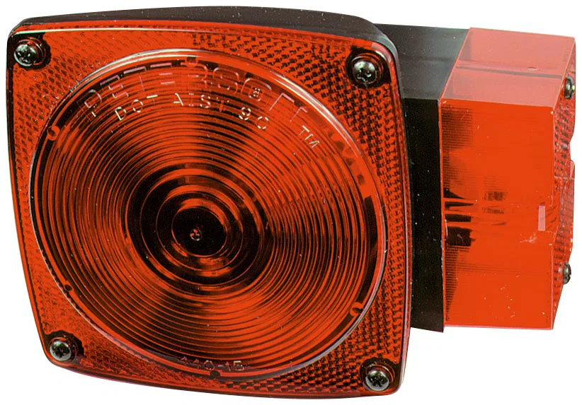 V452 – PETERSON MFG Trailer Light, Stop/ Turn/ Tail Light Incandescent Bulb Red Lens 5.94 Inch x 4-1/2 Inch With Moun...